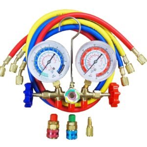 Manifold Gauge Set 350psi R134a R22 R404A | Dual Scale AC Charging | Refrigerant Service