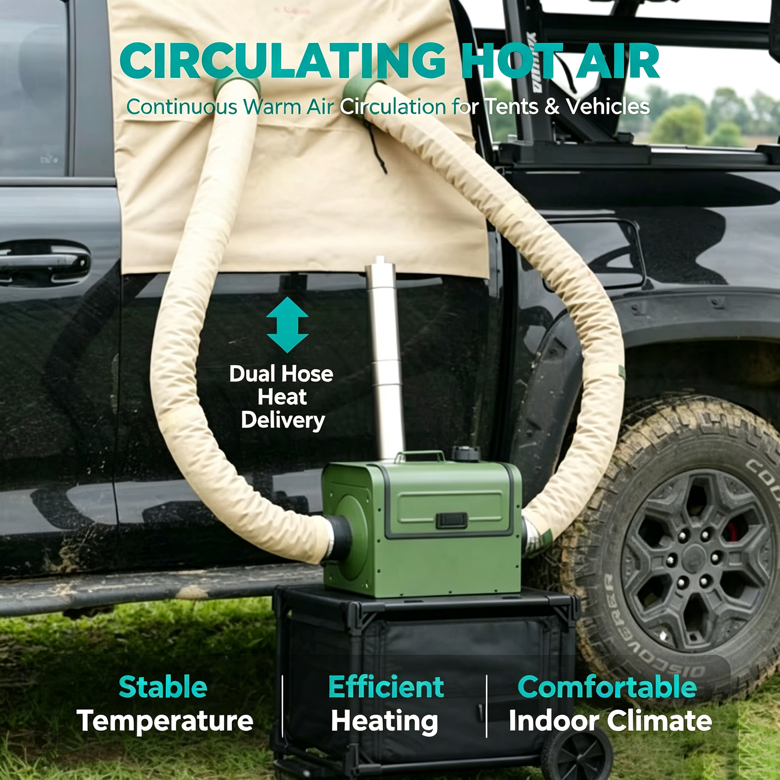 Self-Generating Portable Diesel Heater. No external battery - Image 4