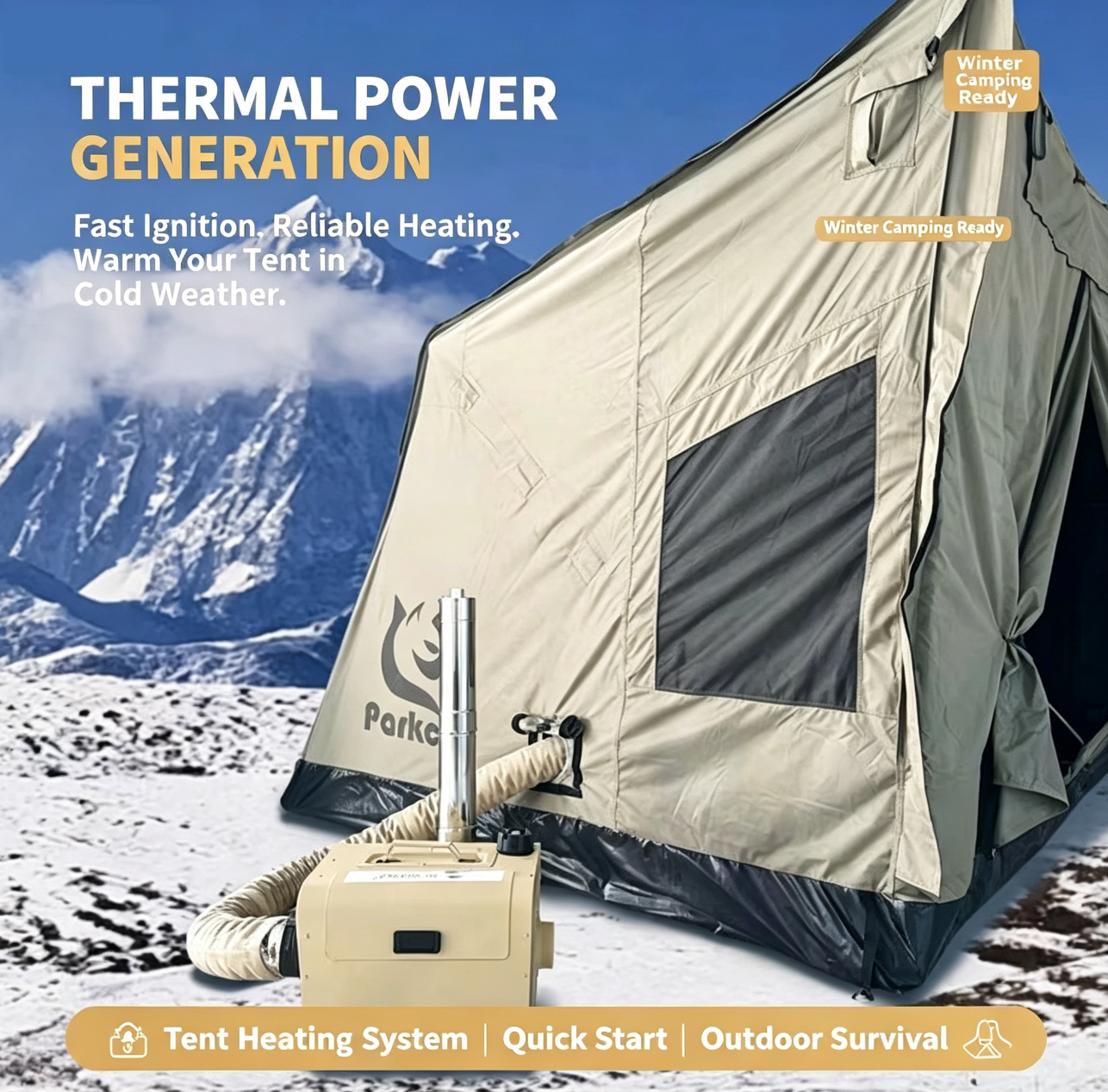 Self-Generating Portable Diesel Heater. No external battery - Image 2
